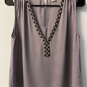 Bar III grey top with rhinestones
